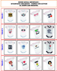 Catalogo unisex bodys bebes